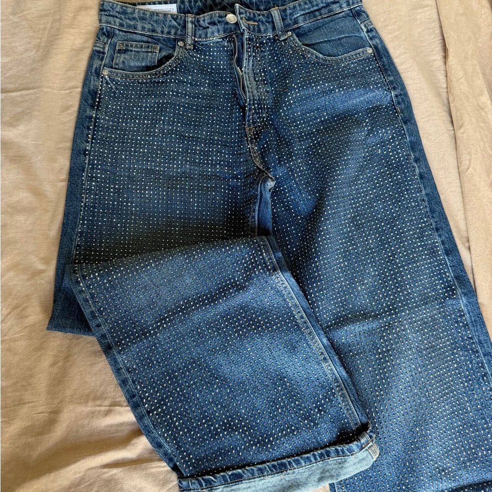 Blue Studded Jeans